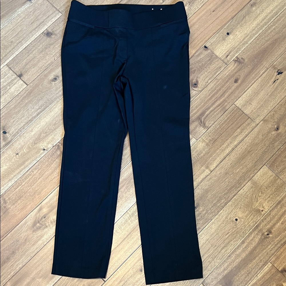 Lane Bryant Classic Black Straight Leg Pants stretch!